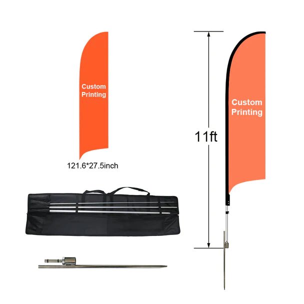 Custom Sublimated Feather Flag Kit - Canopy Customs